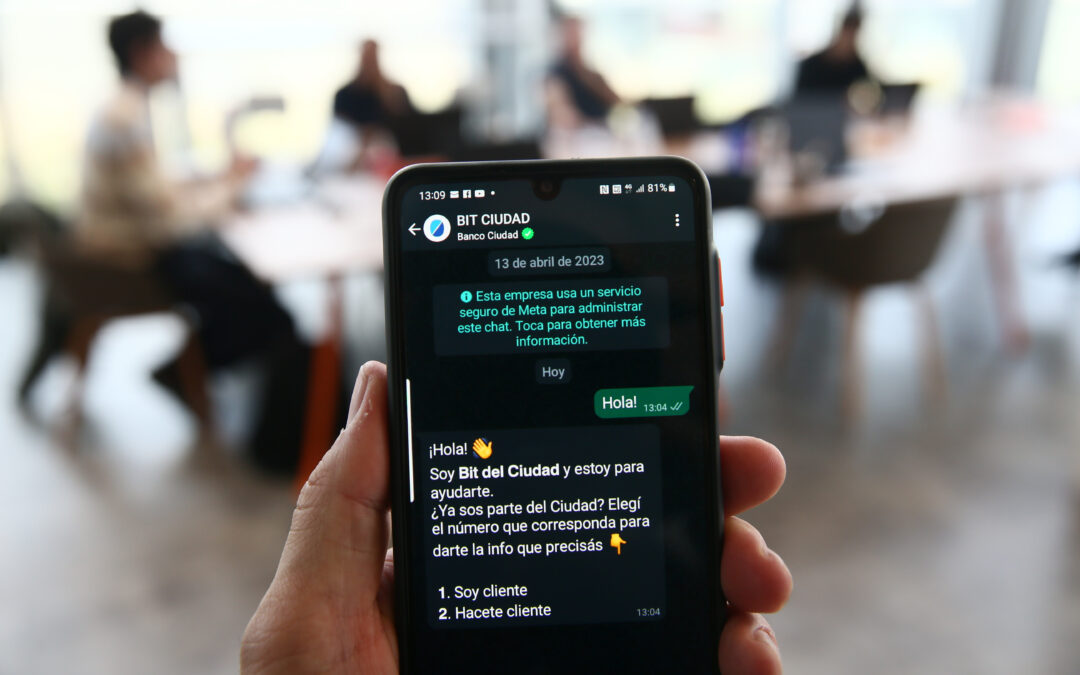 BIT, EL ASISTENTE VIRTUAL DEL BANCO CIUDAD, LLEGÓ A WHATSAPP